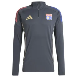 adidas Olympique Lyon Trainingspak 1/4-Zip 2025-2026 Donkergrijs Goud Rood Blauw