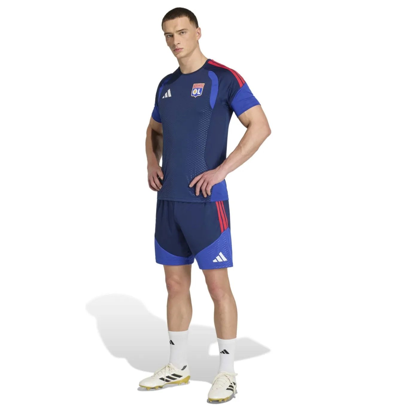 adidas Olympique Lyon Trainingsshirt 2026-2027 Donkerblauw Blauw Rood