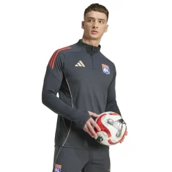adidas Olympique Lyon Trainingstrui 1/4-Zip 2025-2026 Donkergrijs Goud Rood Blauw