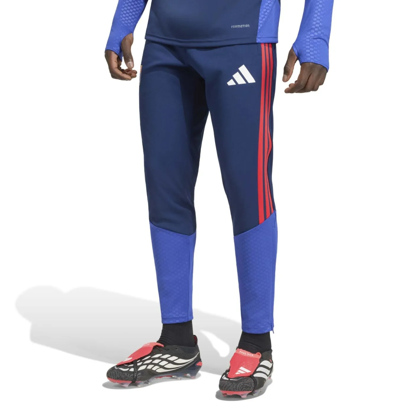adidas Olympique Lyon Trainingspak 1/4-Zip 2026-2027 Donkerblauw Blauw Rood