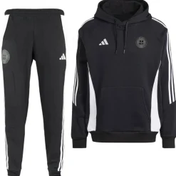 adidas PEC Zwolle Hooded Stadswapen Trainingspak Kids Zwart Wit