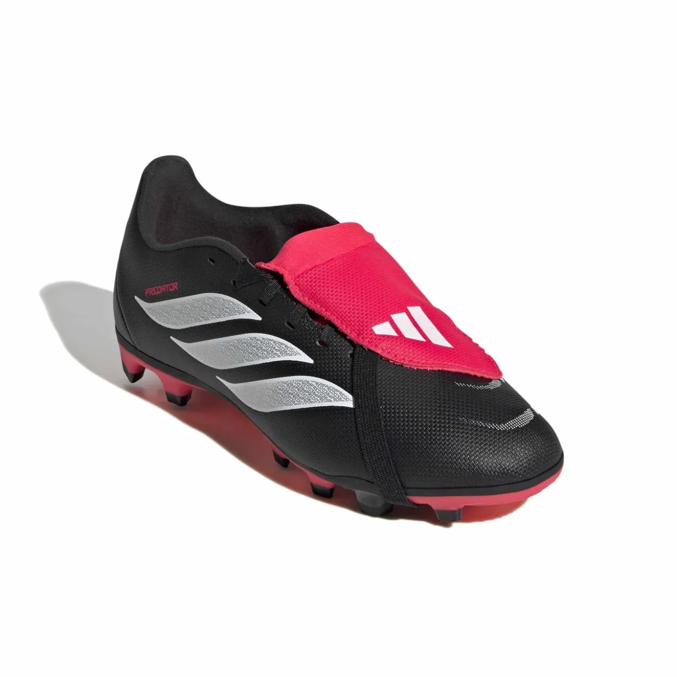 adidas Predator Club FT Gras / Kunstgras Voetbalschoenen (MG) Kids Zwart Wit Rood