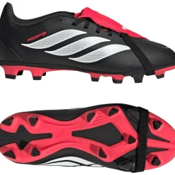 adidas Predator Club FT Gras / Kunstgras Voetbalschoenen (MG) Kids Zwart Wit Rood