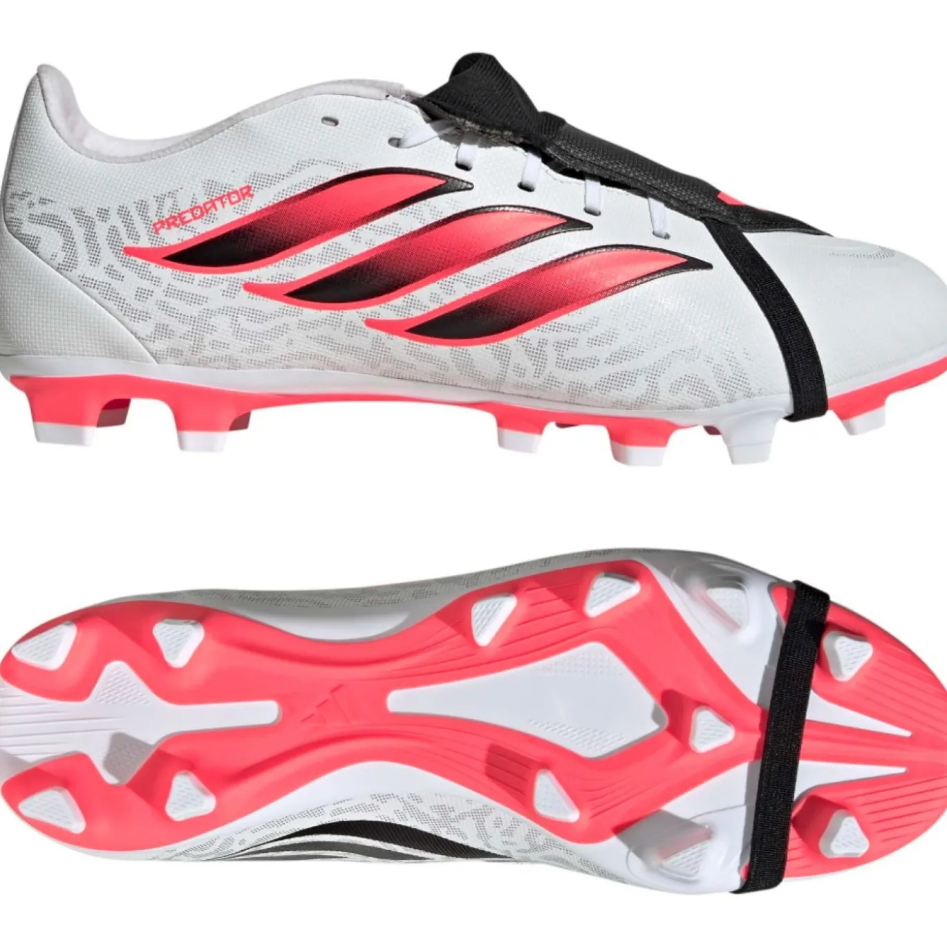 adidas Predator Club FT Gras / Kunstgras Voetbalschoenen (MG) Wit Zwart Roze