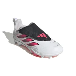 adidas Predator Club FT Velcro Gras / Kunstgras Voetbalschoenen (MG) Kleuters Wit Zwart Roze