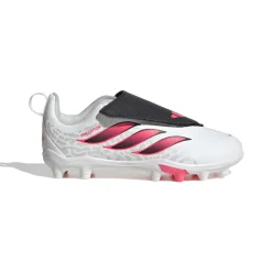 adidas Predator Club FT Velcro Gras / Kunstgras Voetbalschoenen (MG) Kleuters Wit Zwart Roze