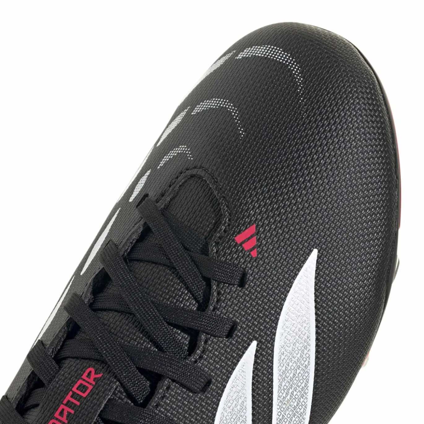 adidas Predator Club Gras / Kunstgras Voetbalschoenen (MG) Kids Zwart Wit Rood