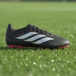 adidas Predator Club Gras / Kunstgras Voetbalschoenen (MG) Kids Zwart Wit Rood