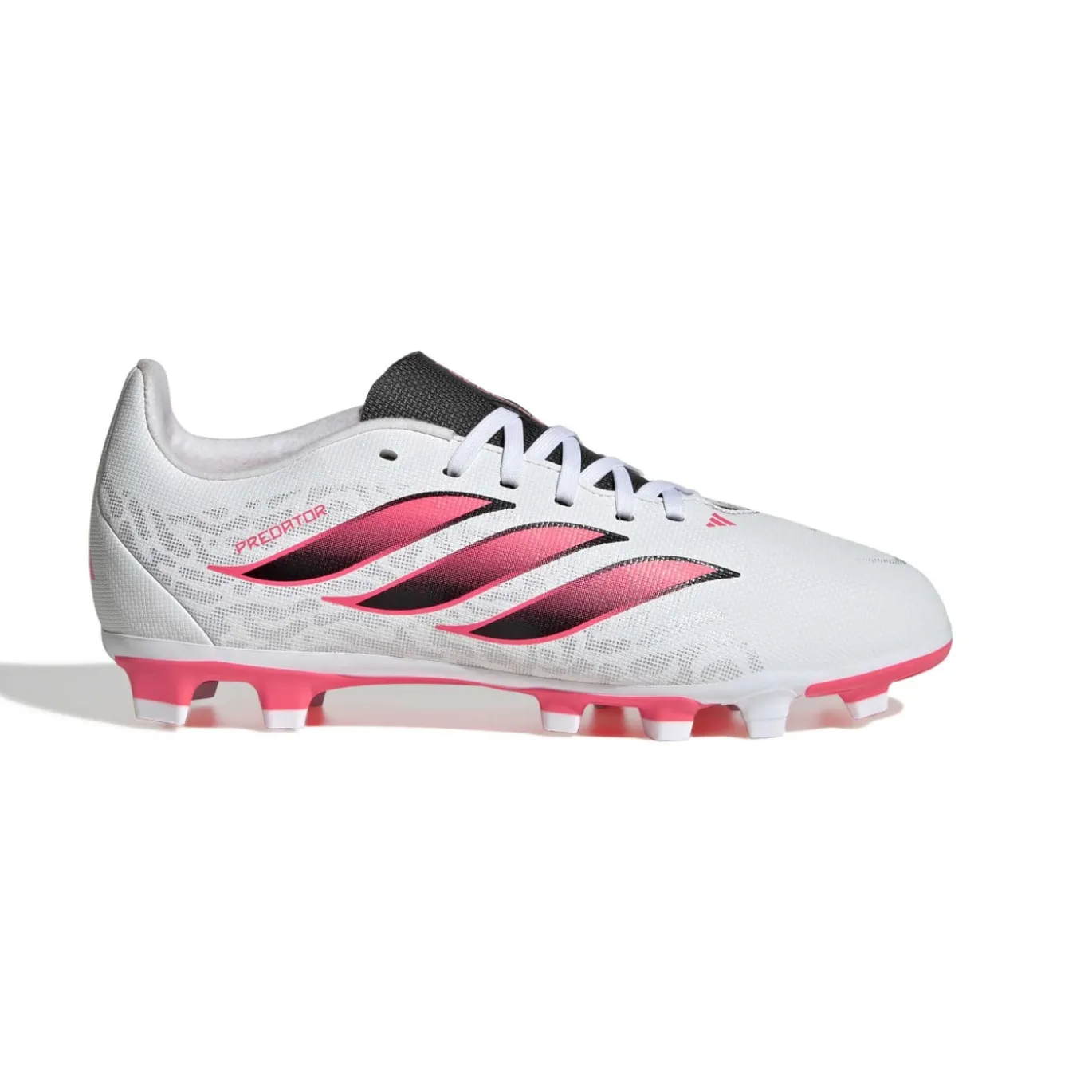 adidas Predator Club Gras / Kunstgras Voetbalschoenen (MG) Kids Wit Zwart Roze
