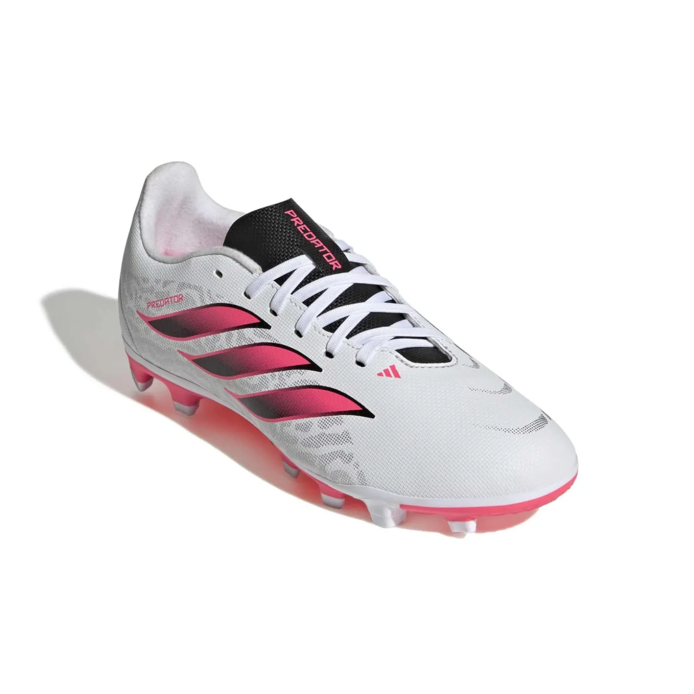 adidas Predator Club Gras / Kunstgras Voetbalschoenen (MG) Kids Wit Zwart Roze