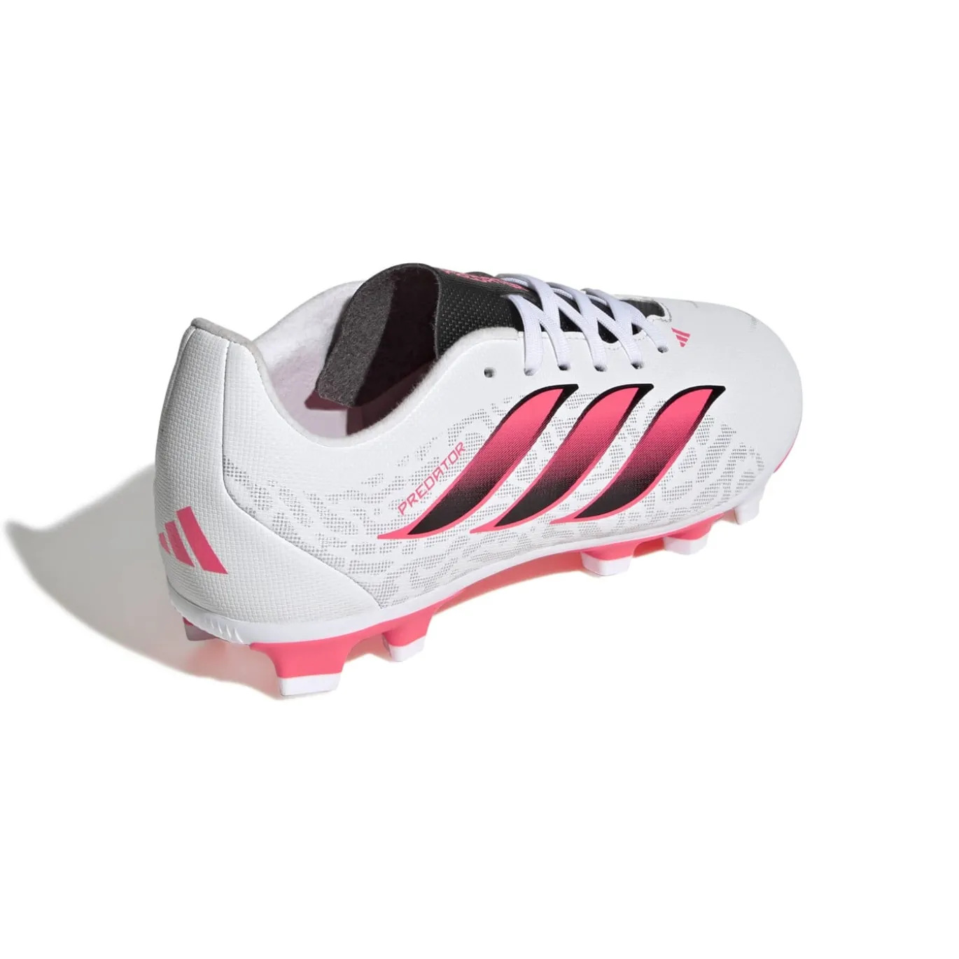 adidas Predator Club Gras / Kunstgras Voetbalschoenen (MG) Kids Wit Zwart Roze