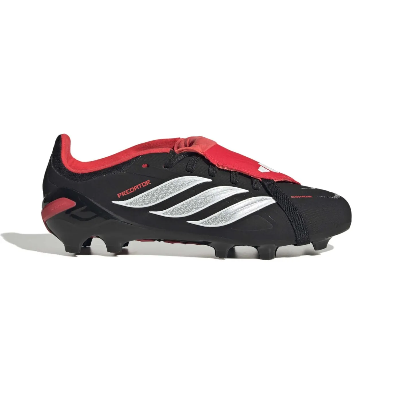adidas Predator Elite FT Gras Voetbalschoenen (FG) Kids Zwart Wit Rood