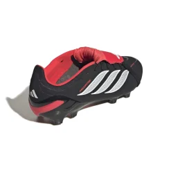 adidas Predator Elite FT Gras Voetbalschoenen (FG) Kids Zwart Wit Rood