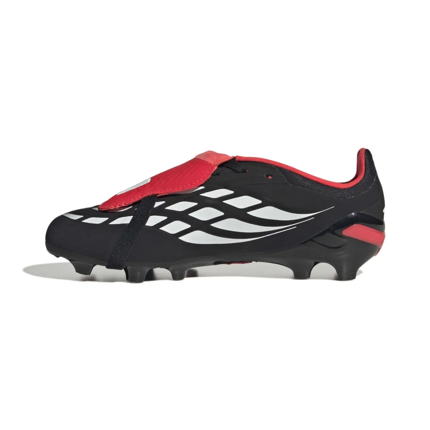 adidas Predator Elite FT Gras Voetbalschoenen (FG) Kids Zwart Wit Rood