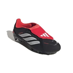 adidas Predator Elite FT Gras Voetbalschoenen (FG) Kids Zwart Wit Rood