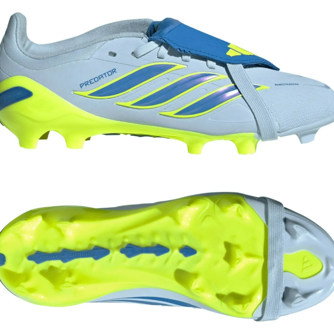 adidas Predator Elite FT Gras Voetbalschoenen (FG) Kids Lichtblauw Blauw Geel