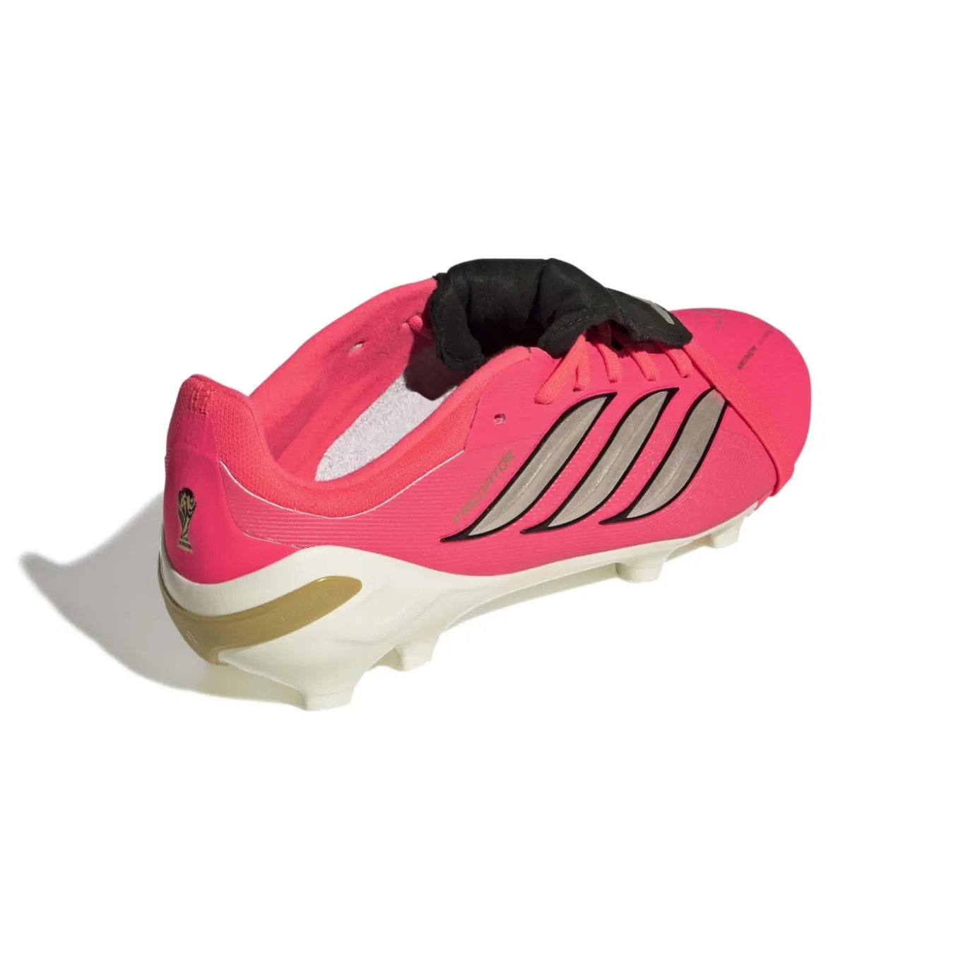 adidas Predator Elite FT Gras Voetbalschoenen (FG) Kids Felroze Zilvergrijs Zwart Goud