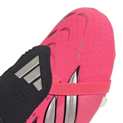 adidas Predator Elite FT Gras Voetbalschoenen (FG) Kids Felroze Zilvergrijs Zwart Goud