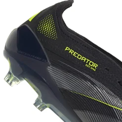 adidas Predator Elite FT Gras Voetbalschoenen (FG) Zwart Donkergrijs Neongeel