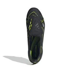 adidas Predator Elite FT Gras Voetbalschoenen (FG) Zwart Donkergrijs Neongeel
