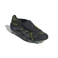 adidas Predator Elite FT Gras Voetbalschoenen (FG) Zwart Donkergrijs Neongeel