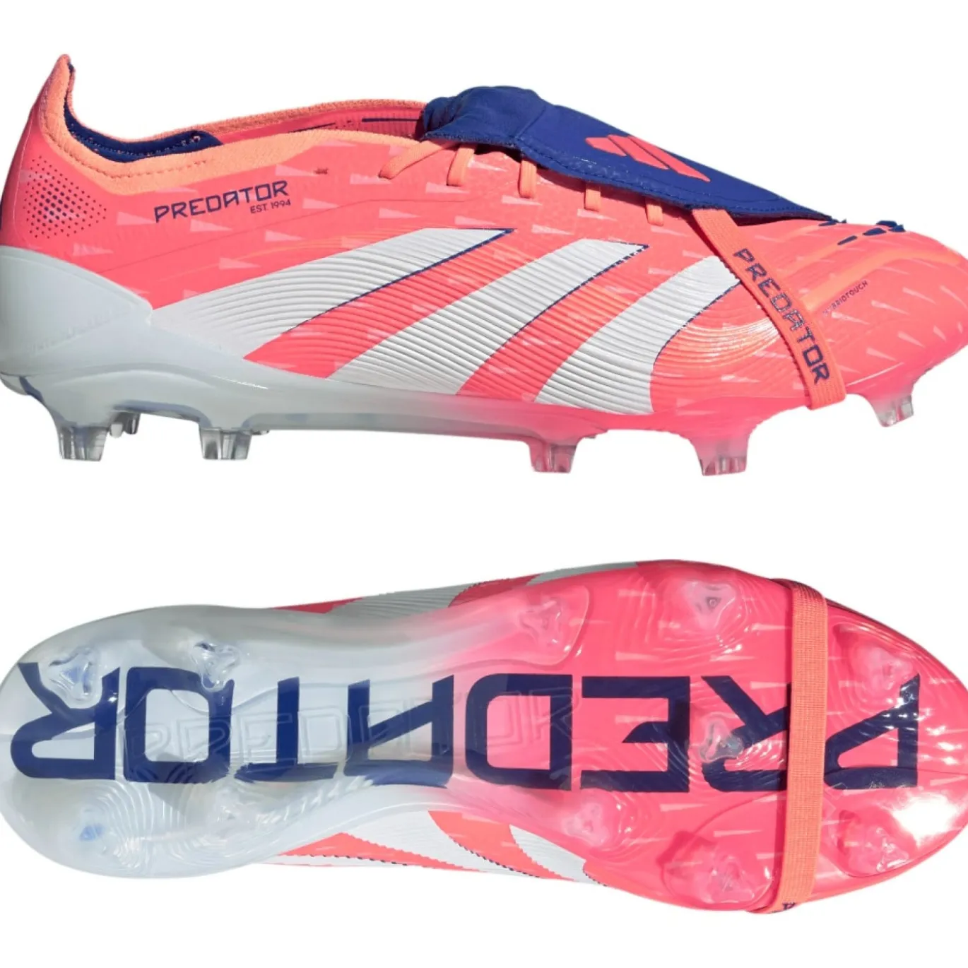 adidas Predator Elite FT Gras Voetbalschoenen (FG) Oranje Wit Blauw