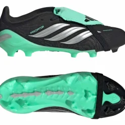 adidas Predator Elite FT Gras Voetbalschoenen (FG) Kids Zwart Zilver Mintgroen