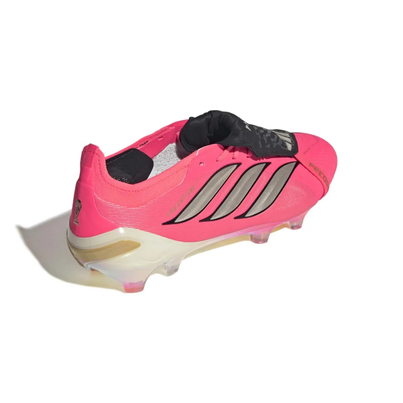 adidas Predator Elite FT Gras Voetbalschoenen (FG) Felroze Zilvergrijs Zwart Goud