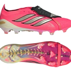 adidas Predator Elite FT Gras Voetbalschoenen (FG) Felroze Zilvergrijs Zwart Goud