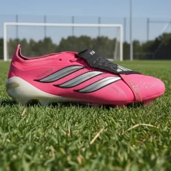 adidas Predator Elite FT Gras Voetbalschoenen (FG) Felroze Zilvergrijs Zwart Goud