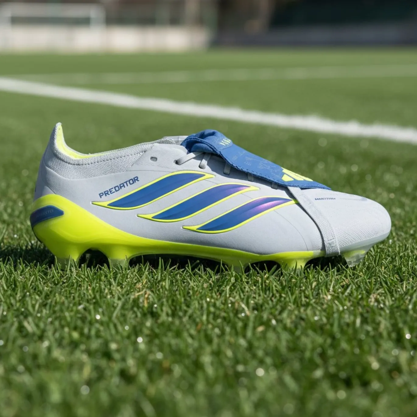 adidas Predator Elite FT Gras Voetbalschoenen (FG) Lichtblauw Blauw Geel