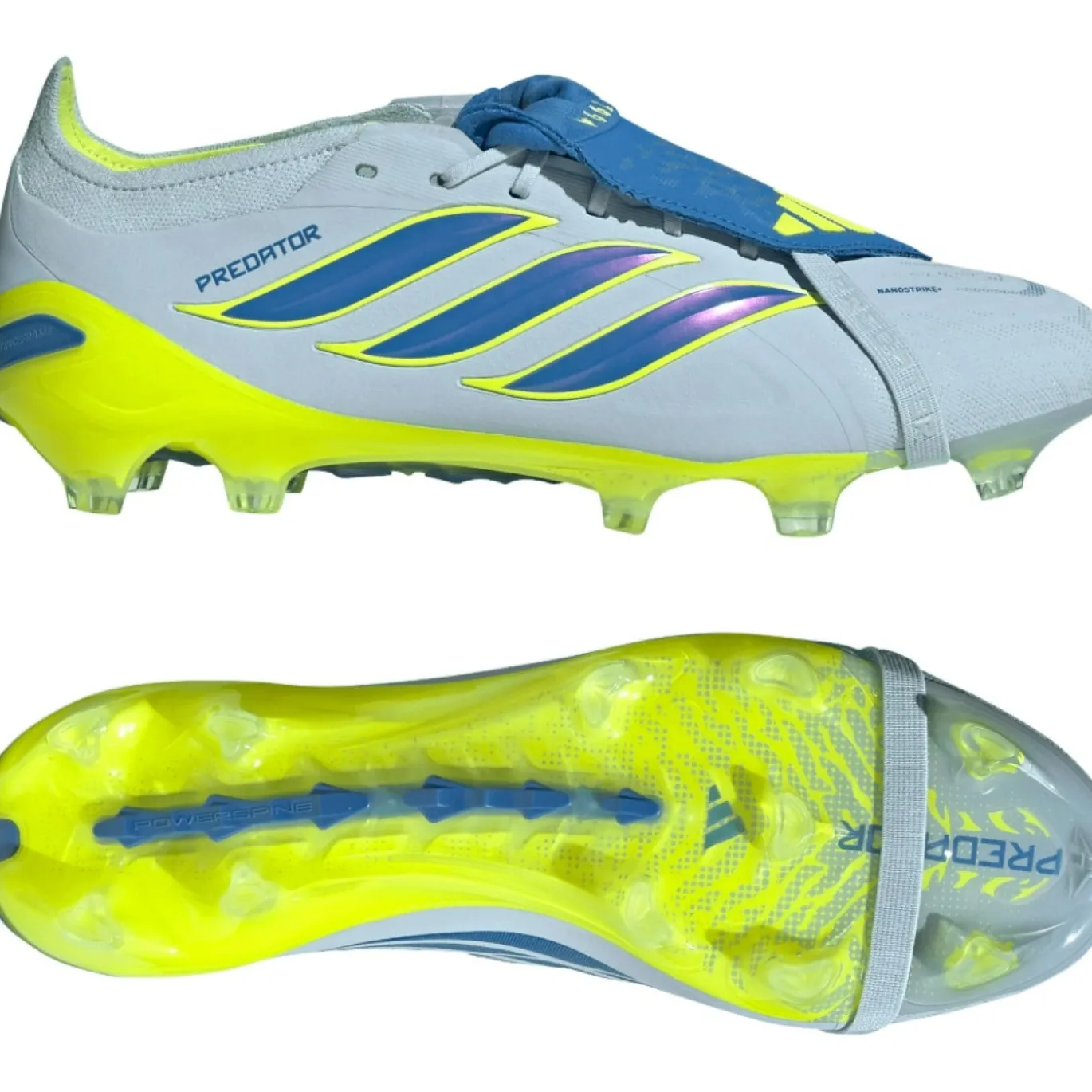adidas Predator Elite FT Gras Voetbalschoenen (FG) Lichtblauw Blauw Geel