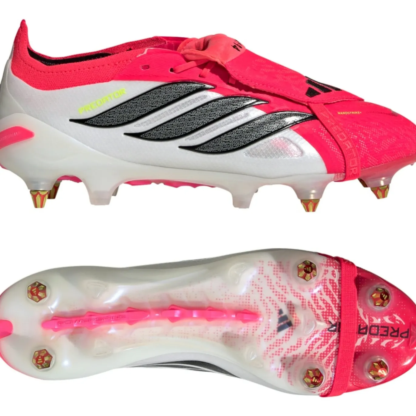 adidas Predator Elite FT IJzeren-Nop Voetbalschoenen (SG) Rood Wit Zwart