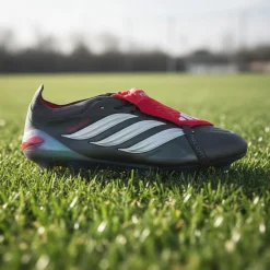 adidas Predator Elite FT IJzeren-Nop Voetbalschoenen (SG) Donkergrijs Wit Zilver Rood