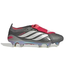 adidas Predator Elite FT IJzeren-Nop Voetbalschoenen (SG) Donkergrijs Wit Zilver Rood