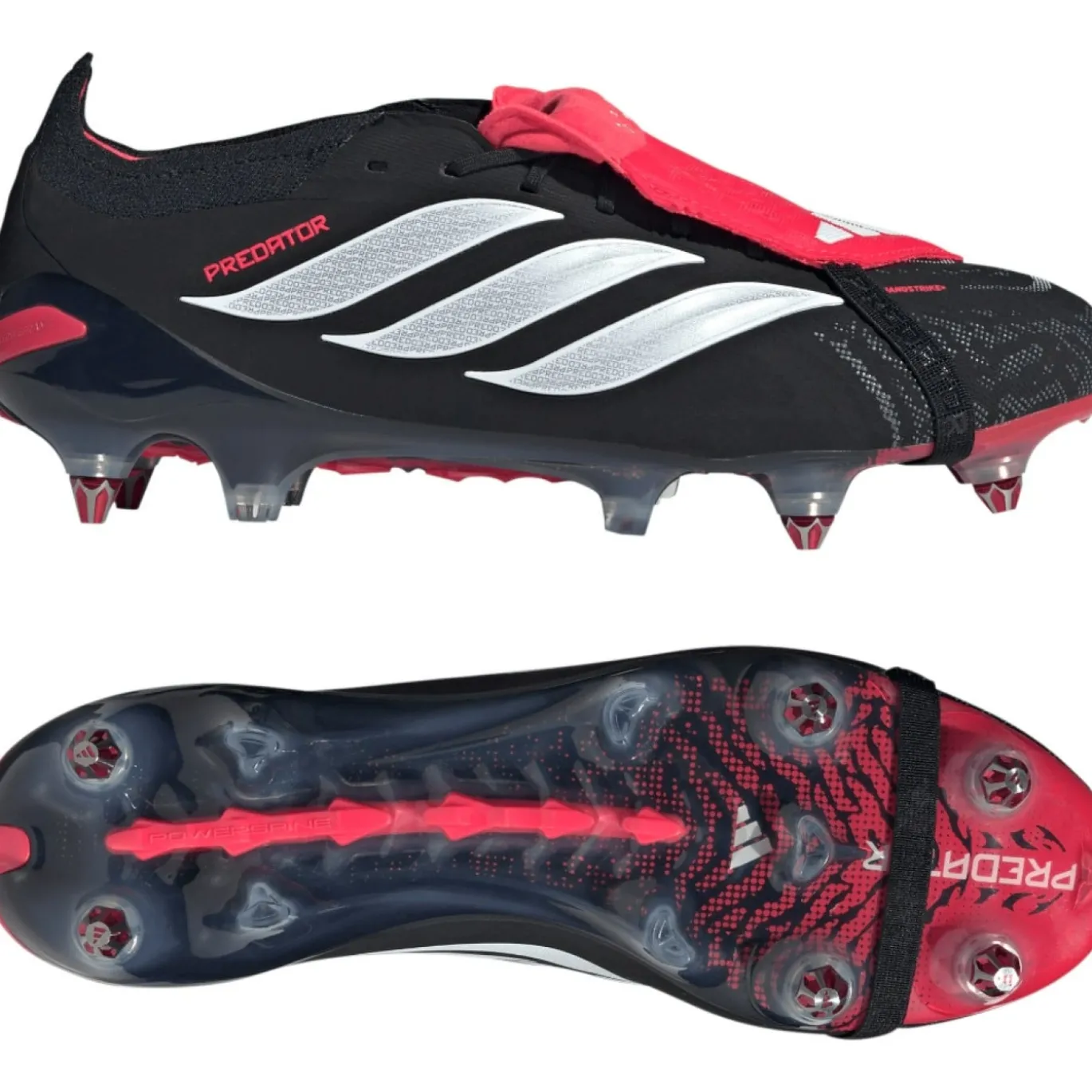 adidas Predator Elite FT IJzeren-Nop Voetbalschoenen (SG) Zwart Wit Rood