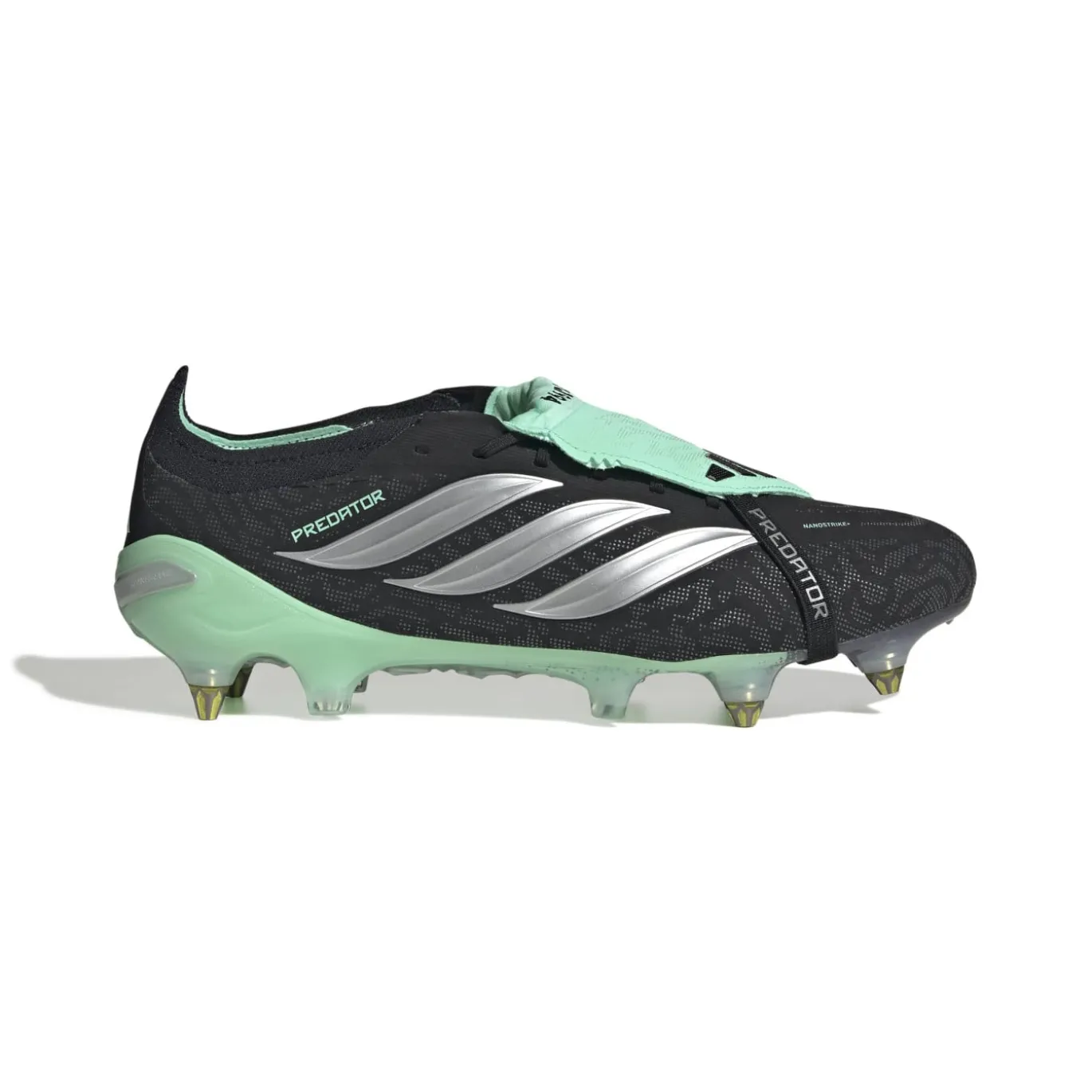 adidas Predator Elite FT IJzeren-Nop Voetbalschoenen (SG) Zwart Zilver Mintgroen