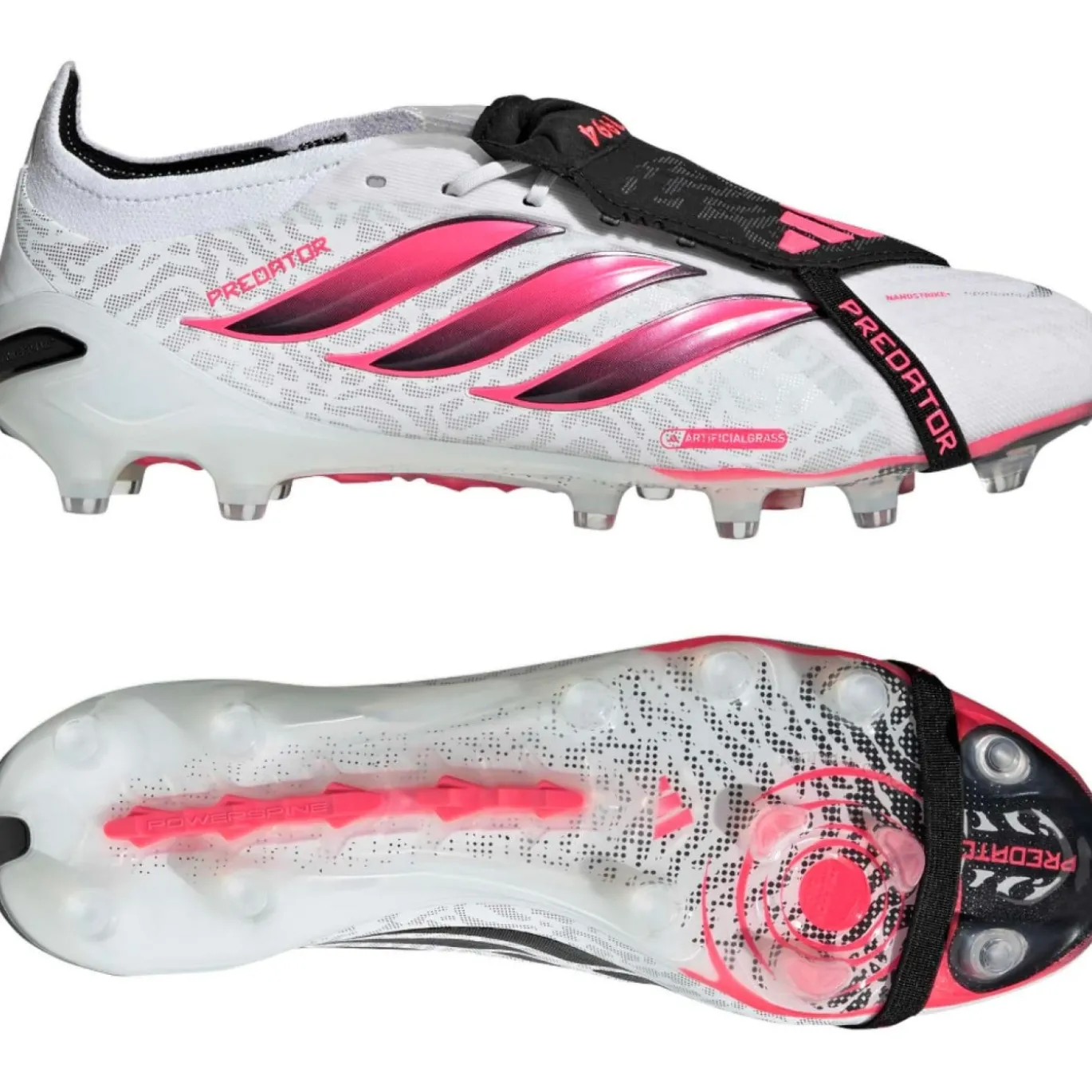 adidas Predator Elite FT Kunstgras Voetbalschoenen (AG) Wit Zwart Roze