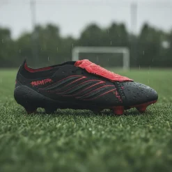 adidas Predator Elite FT L-Tech IJzeren-Nop Voetbalschoenen (SG) Zwart Zwart Rood