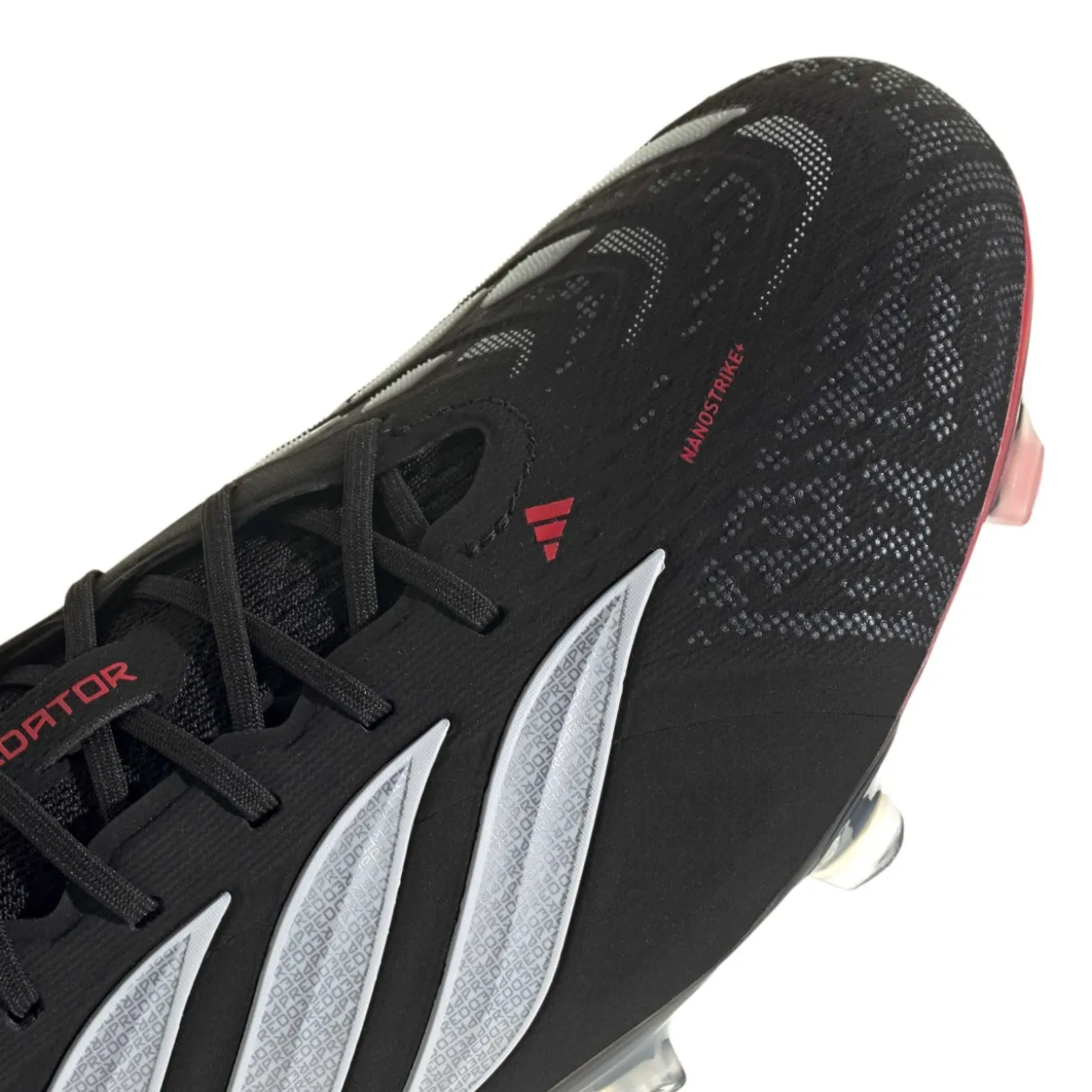 adidas Predator Elite Gras Voetbalschoenen (FG) Zwart Wit Rood