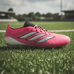 adidas Predator Elite Gras Voetbalschoenen (FG) Felroze Zilvergrijs Zwart Goud