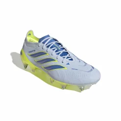 adidas Predator Elite IJzeren-Nop Voetbalschoenen (SG) Lichtblauw Blauw Geel