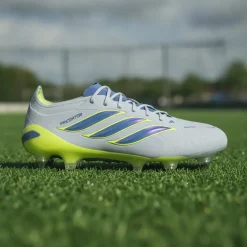 adidas Predator Elite IJzeren-Nop Voetbalschoenen (SG) Lichtblauw Blauw Geel