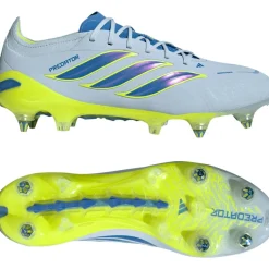 adidas Predator Elite IJzeren-Nop Voetbalschoenen (SG) Lichtblauw Blauw Geel