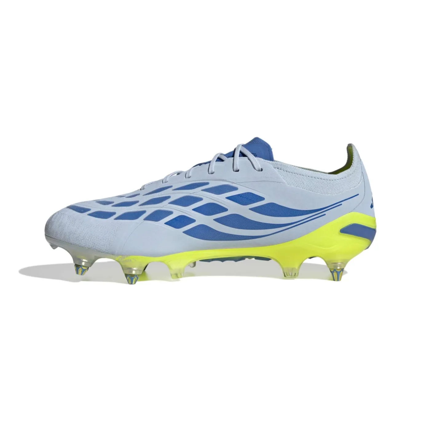 adidas Predator Elite IJzeren-Nop Voetbalschoenen (SG) Lichtblauw Blauw Geel