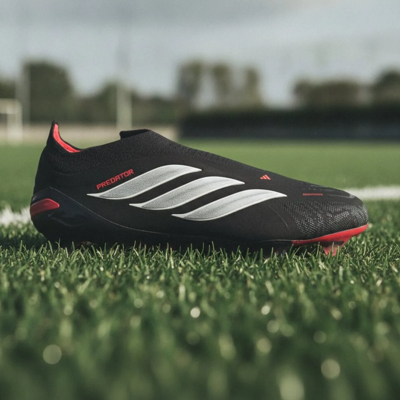 adidas Predator Elite Veterloze Gras Voetbalschoenen (FG) Zwart Wit Rood