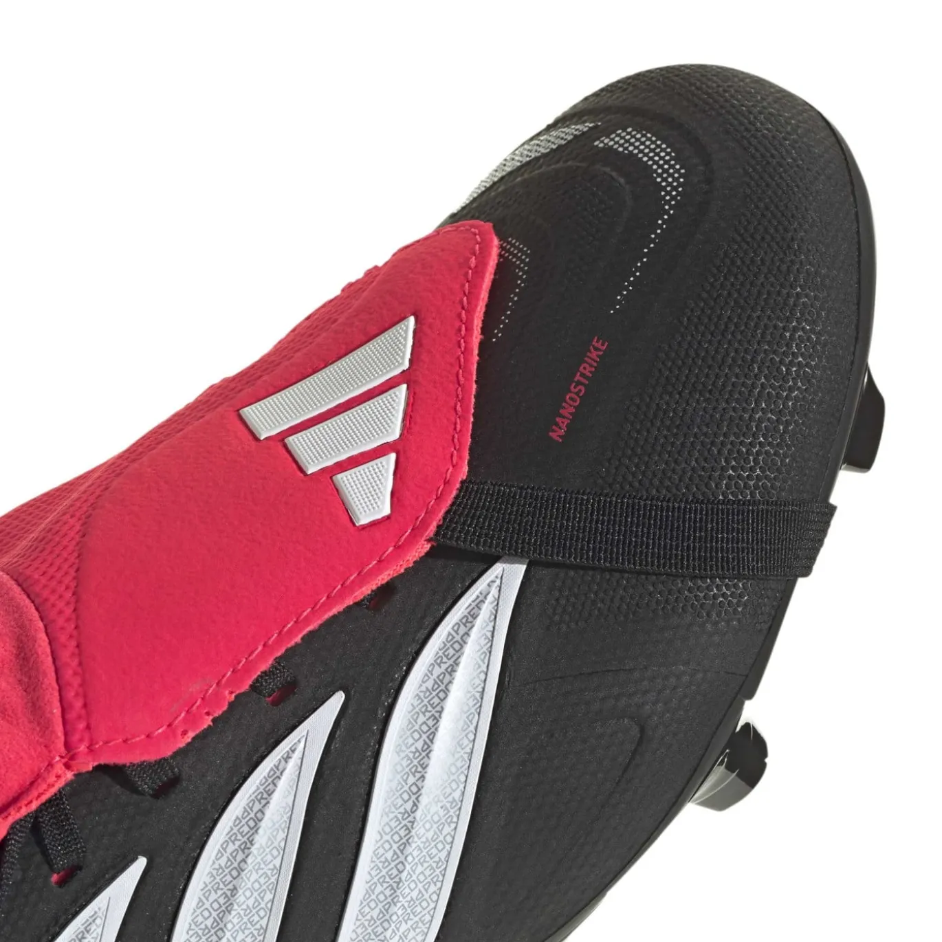 adidas Predator League FT Gras Voetbalschoenen (FG) Zwart Wit Rood