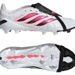 adidas Predator League FT Gras Voetbalschoenen (FG) Kids Wit Zwart Roze
