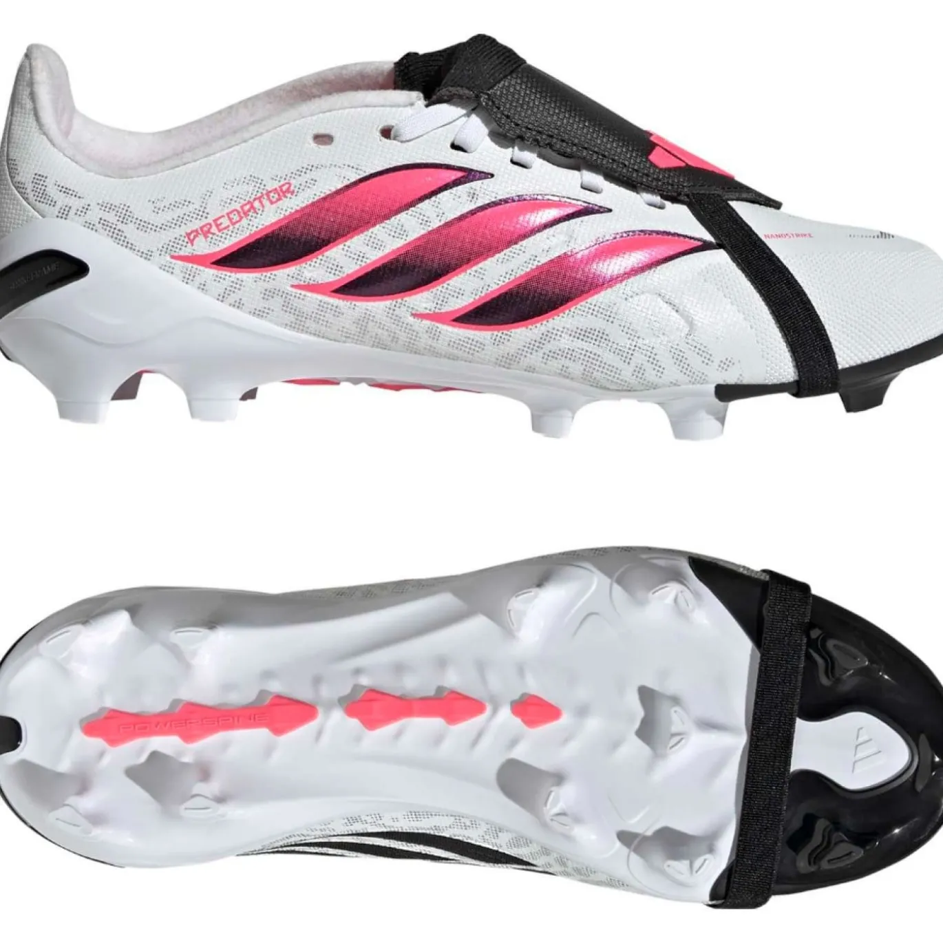 adidas Predator League FT Gras Voetbalschoenen (FG) Kids Wit Zwart Roze