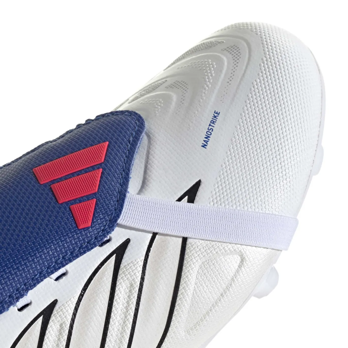 adidas Predator League FT Gras Voetbalschoenen (FG) Kids Wit Zilver Blauw Rood